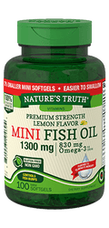Lemon Flavor Mini Fish Oil Premium Strength 1300MG